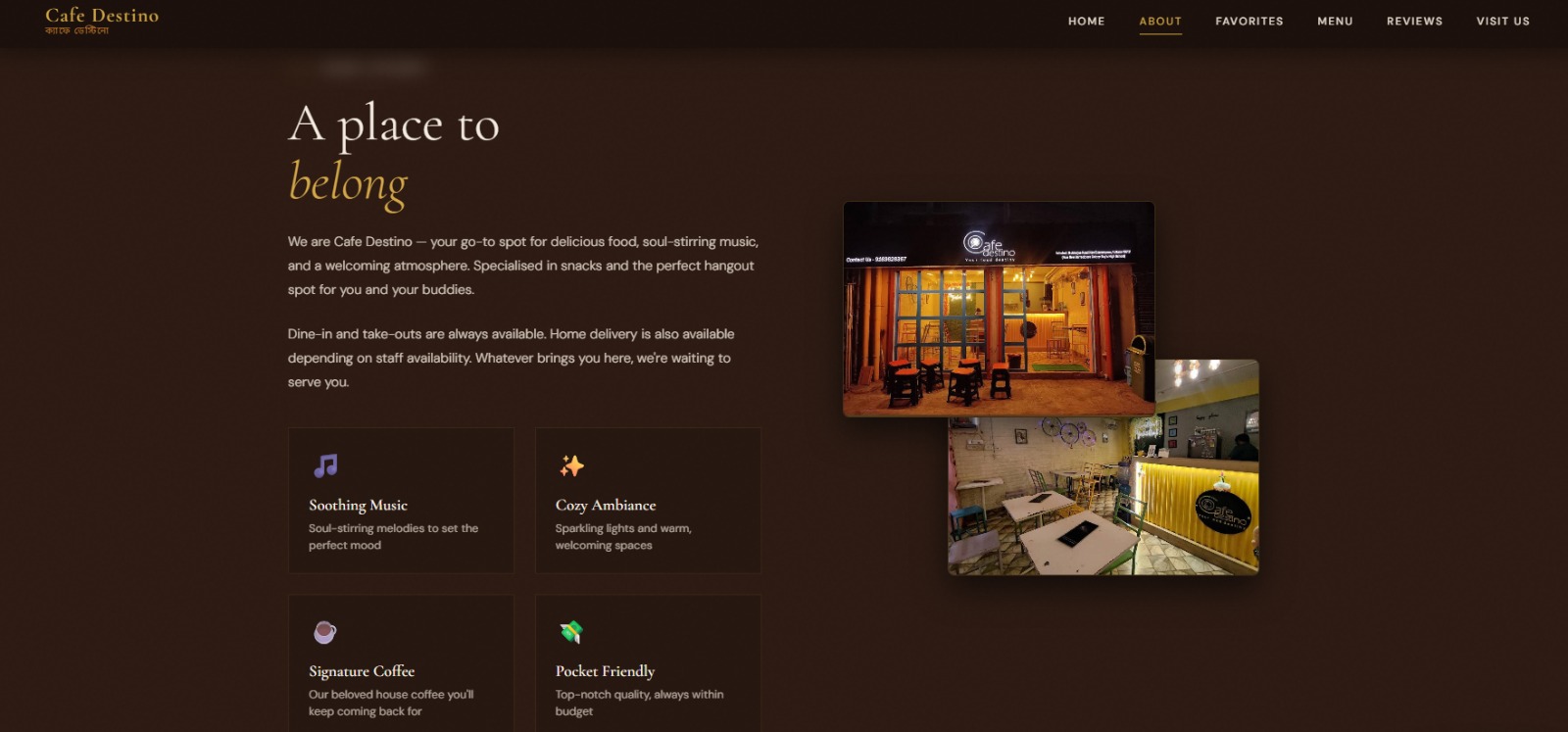 Café Destino Website